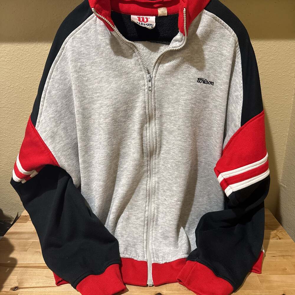 Vintage Wilson Collared Zipper Sweater Large